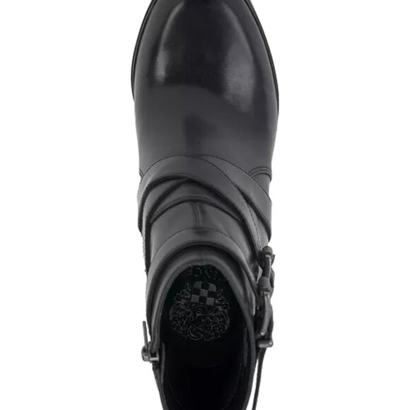 NEW VINCE CAMUTO Leather Coliana Platform Ankle Boots black for women 462tn - Picture 4 of 7